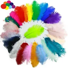 30 color Ostrich feathers 15-20 cm decoration starry wedding mask handmade DIY