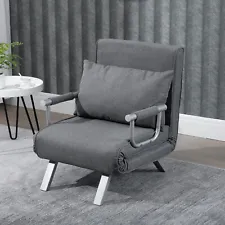 Durable Sofa Sleeper Chair with High-Quality Linen Cover and Included Pillow