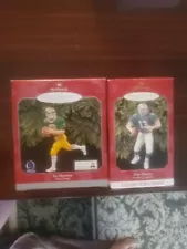 DAN Marino And Joe Montana Hallmark Keepsake Ornaments For Sale. 10 Dollars Both