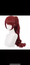 Princess Megara Cosplay Wig Meg Long Red Wine Synthetic Hair Wigs for Adult