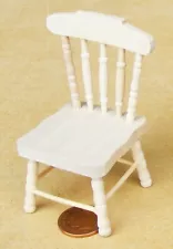 Natural Finish Wooden Spindle Back Kitchen Chair Tumdee 1:12 Scale Doll House 88