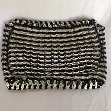 Upcycled Soda Can Pop Top Tab Woven Clutch Handbag Purse Aluminum Recycled 9x6