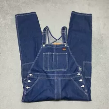 Levis Overalls Mens Large Blue Denim 38x30 Straight Leg Casual Adjustable 30*