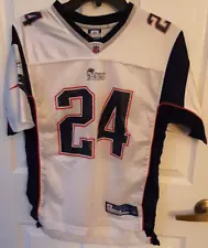 TY LAW NEW ENGLAND PATRIOTS REEBOK MESH JERSEY YOUTH LARGE EXC COND