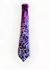 Jerry Garcia purple Wine Gorgeous silk tie Snail Garden Collection 54 Grateful