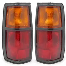 Black Pair Tail Lamp Light Rear For Nissan Datsun 720 4WD SD23 Pickup 1982 - 84