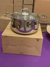 Princess House Tri-Ply Stainless Steel 5-Qt Casserole #5737 New In Box