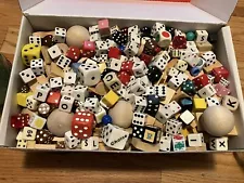 Scrabble Tile, Dice, Vintage Wooden letters