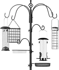 Best Choice Products 6-Hook Bird Feeding Station, Steel Multi-Feeder Kit Stand