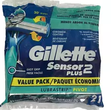 Gillette Sensor 2 Plus Lubrastrip Pivot Men's Disposable Razor - 21 Pack