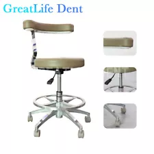 Dental Assistant Steel 360°Rotation Medical Chair Armrest PU Waist Support