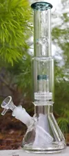 Super Thick Beaker Matrix Perc Hookah Water Pipe Glass 12 inch Tobacco Bong