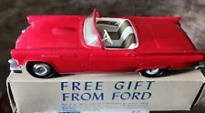 AMT 1957 FORD THUNDERBIRD Convertible Promo Model Car RED w White/Gold Seats