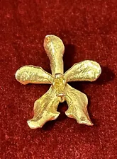 SALE! Vintage 22 Ct Gold Filled Orchid Brooch