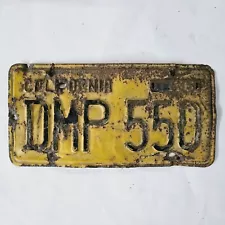 1956 CALIFORNIA LICENSE PLATE ð¥FREE ð¬ð¥ DMP 550 RUSTY & CRUSTY VINTAGE ANTIQUE