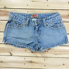 Vintage No Boundaries Y2K Low Rise Denim Micro Mini Shorts Juniors 5 2000's