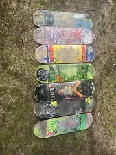 Lot of 7 Used Skateboard Decks For Art Project DIY Or To Repurpose -creature -