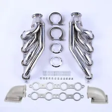 Turbo Exhaust Manifold&Headers For LS1 LS6 LSX GM V8+Elbows T3 T4 to 3.0" V Band (For: Pontiac)