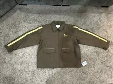 UPS United Parcel Service Uniform Reflective Zip Windbreaker Jacket Lg NWT