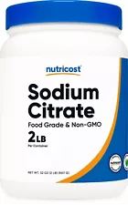 Nutricost Sodium Citrate Powder 2LB (32oz) - Food Grade, Non-GMO