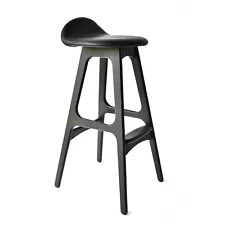 NEW Authentic Erik Buck / Buch Bar Stool in Black Oak Danish Modern - Closeout