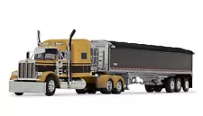 peterbilt 379 /70"mid-roof sleeper&50' wilson grain trailer 60-1273