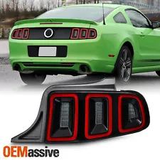 For 10-14 Ford Mustang Full LED w/ Sequential Tail Lights Red Lens Passenger