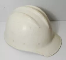 VINTAGE WHITE Bullard S.F. USA Hard Boiled FIBERGLASS Hard Hat 502 USS