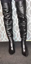 SO SEXY BLACK STILETTO HEEL THIGH BOOTS MISTRESS DOMINA CD/TV