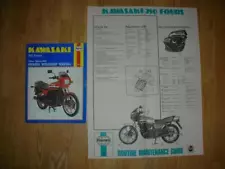 KAWASAKI Z750,GPZ750,GT750,Z750 LTD HAYNES MANUAL & WALL CHART 1980-1982