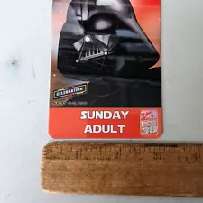 2010 Star Wars Celebration V Adult Pass Darth Vader Ticket Pass