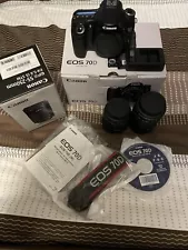 Canon EOS 70D with Original Box And Lenses.