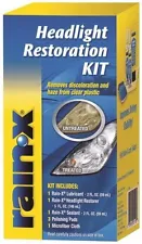 NEW RAIN-X 800001809 HEADLIGHT LENS RESTORATION RESTORER CLEANER FULL KIT SALE