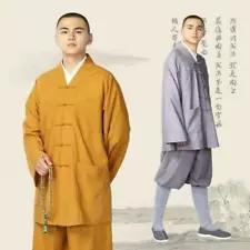 Kung Fu Uniform Shaolin Temple Clothes Buddhist Robe Meditatio Tai Chi Suit Sets