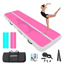 All Purpose Gymnastics Mat 13ft*3.3ft*4inches(4m*1m*0.1m) Cyan/HotPink