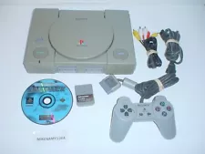 SONY PLAYSTATION 1 PS1 AUDIOPHILE system SCPH-1001 w/ CRASH BANDICOOT demo