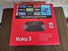 Roku 3 (3rd Generation) Media Streamer 4200RW VUDU Edition - Black Sealed