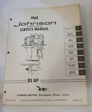 Vintage 1968 JOHNSON Outboard Boat Motor 85 HP Service Manual JM-6811