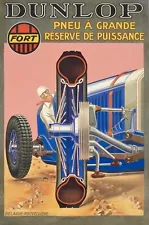 * DUNLOP * Vintage Tire Ad / Man Cave Decor, Multiple sized Poster / Prints