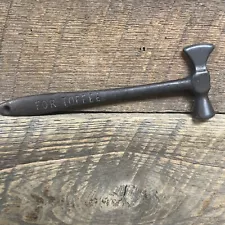 VINTAGE IRON CANDY HAMMER MARKED "FOR TOFFEE" Mini Hammer Ice Breaker