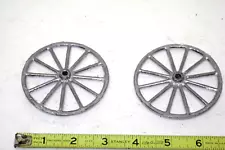 PAIR of New Reproduction 3 IN. 12 SPOKE WHEELS FOR ANTIQUE IRON TOYS 1/8 hole