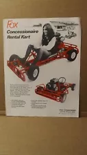 Vtg Fox Concessionaire Rental Kart Sales Brochure Go-Cart