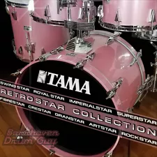 TAMA Retro/Vintage Repro, WHITE Vinyl Decal, (Various Models) for Bass Drum Head