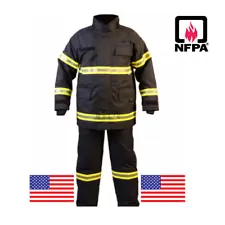 DYOB Firefighter Suit Fire Suit Turnout Gear XL Jacket/Pants w/ Overall straps