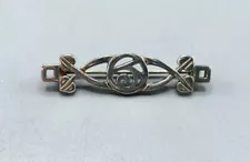 Sterling Silver Floral Motif Bar Brooch