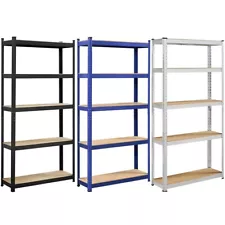 5 Tier Garage Storage Rack Utility Rack Metal Shelves , 35.5 x 12 x 71 Inch Used