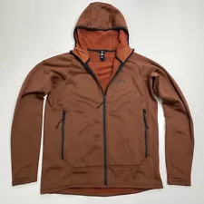 Mountain Hardwear Sendura Hoodie Jacket Mens L Iron Oxide Heather Brown Lined