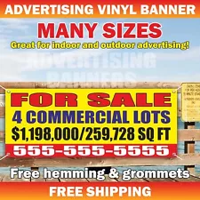 FOR SALE COMMERCIAL LOTS Advertising Banner Vinyl Mesh Sign custom phone price