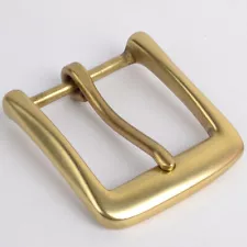 Solid Brass Belt Buckles Tongue Pin Belt Buckle Fits For 1.5 Inches Belt US