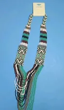 Turquoise Aztec Beaded Necklace Native American Jewelry 18"